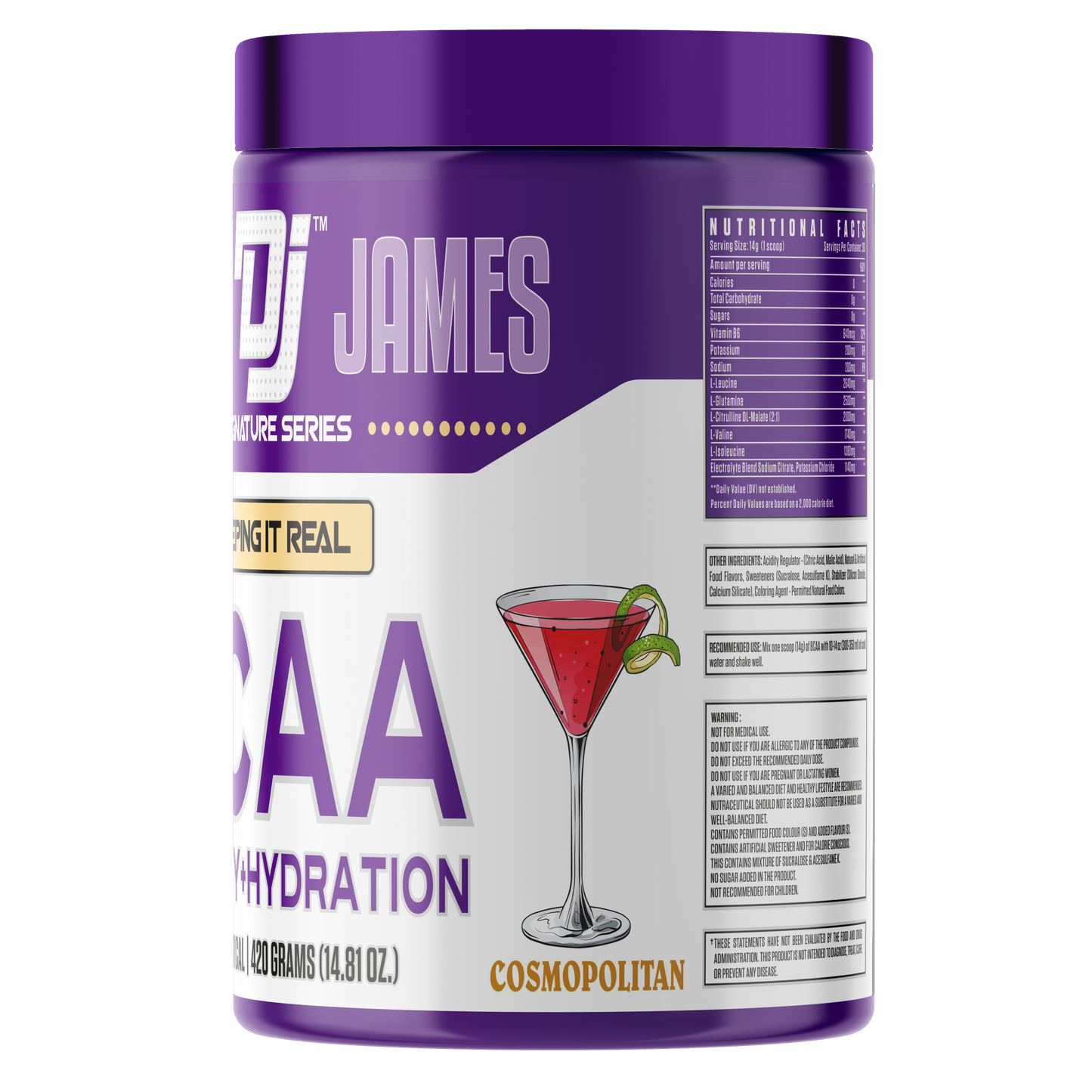 Dennis James Signature Series BCAA Energy + Hydration | 30 Servings - Cosmopolitan