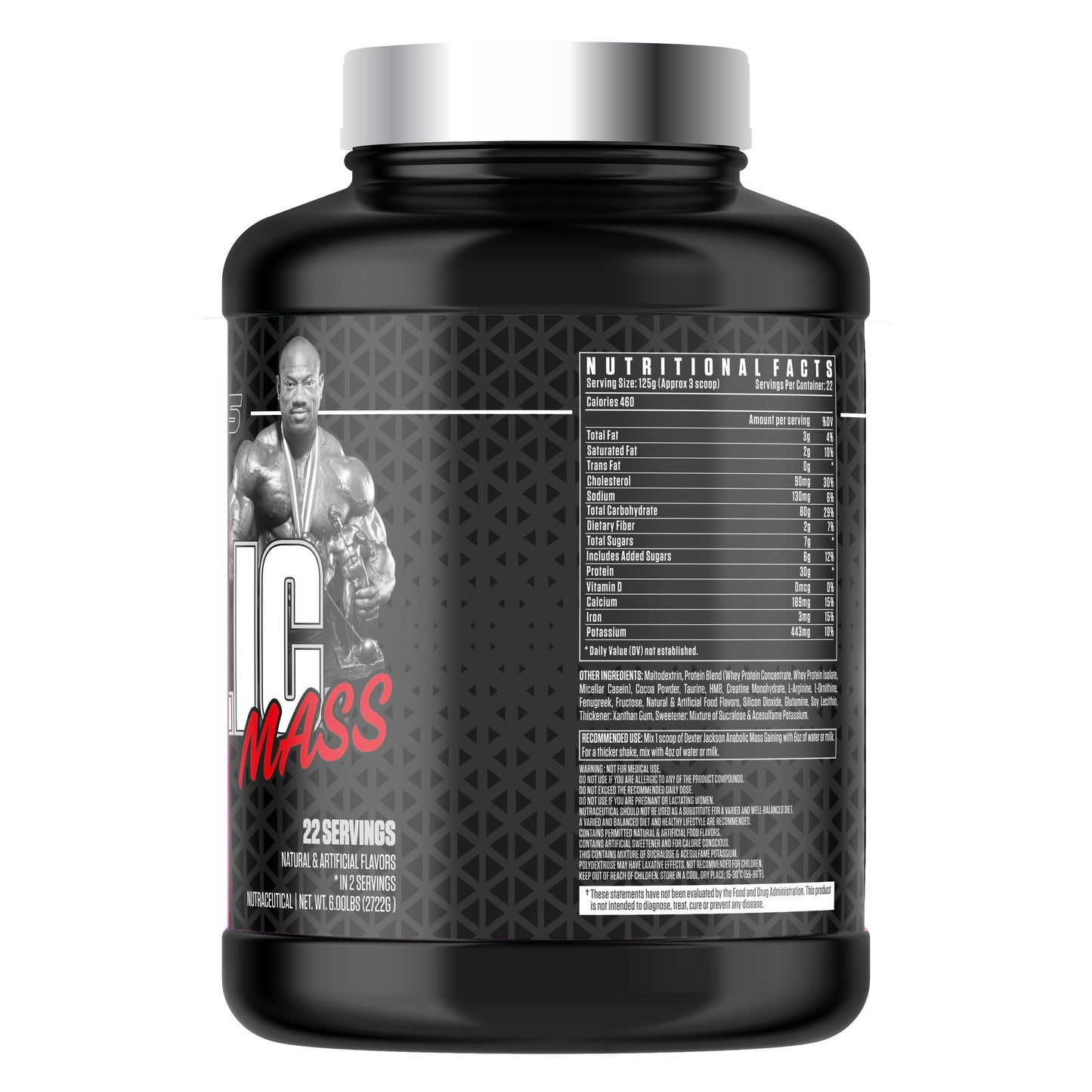Dexter Jackson Black Signature Series Anabolic Mass Premium Lean Mass Gaining Formula 2722g | 22 Servings DEXTER JACKSON