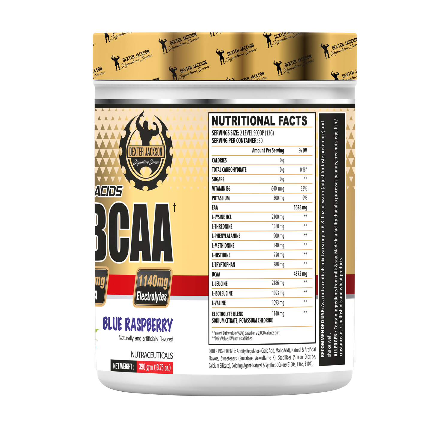 Dexter Jackson Gold Signature Series EAA + BCAA 30 SERVING - Blue Raspberry
