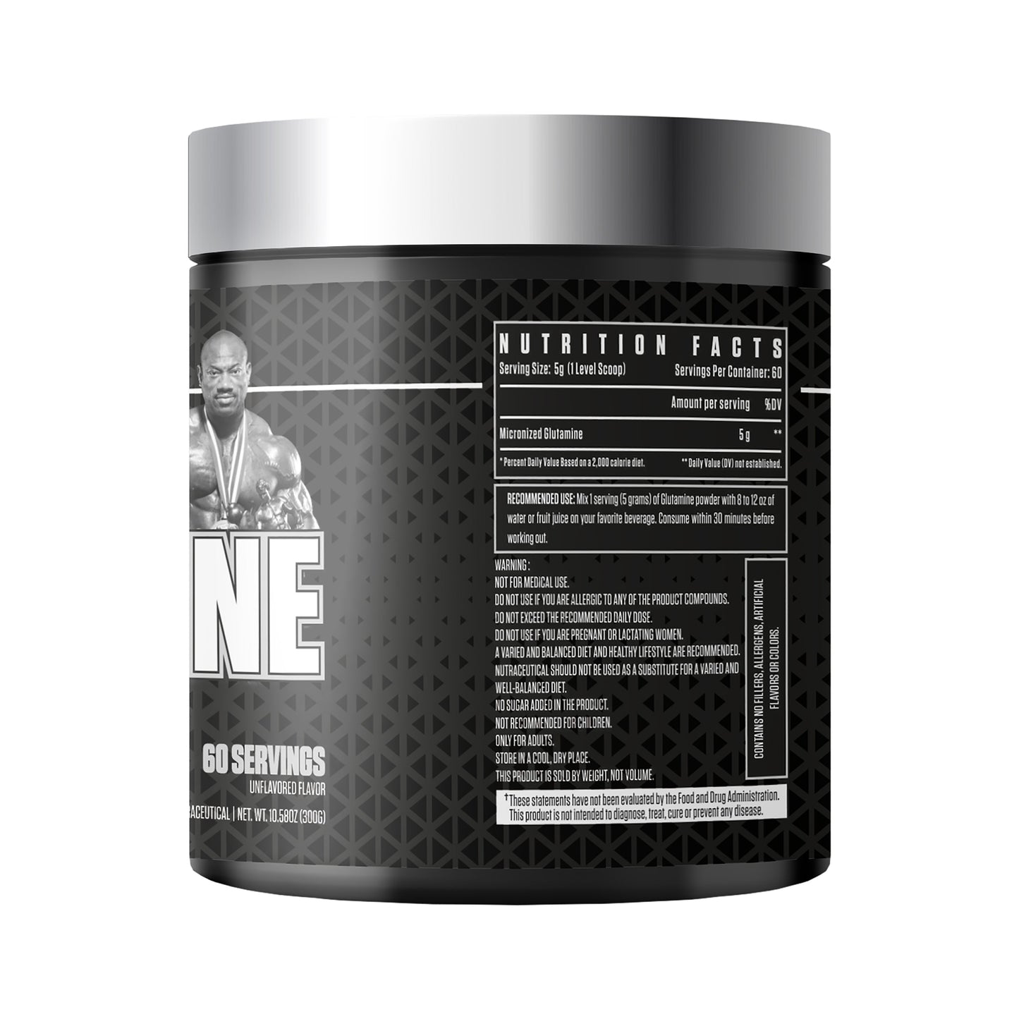 Dexter Jackson Black Signature Series Micronized Glutamine Powder 60 Servings | 300g DEXTER JACKSON