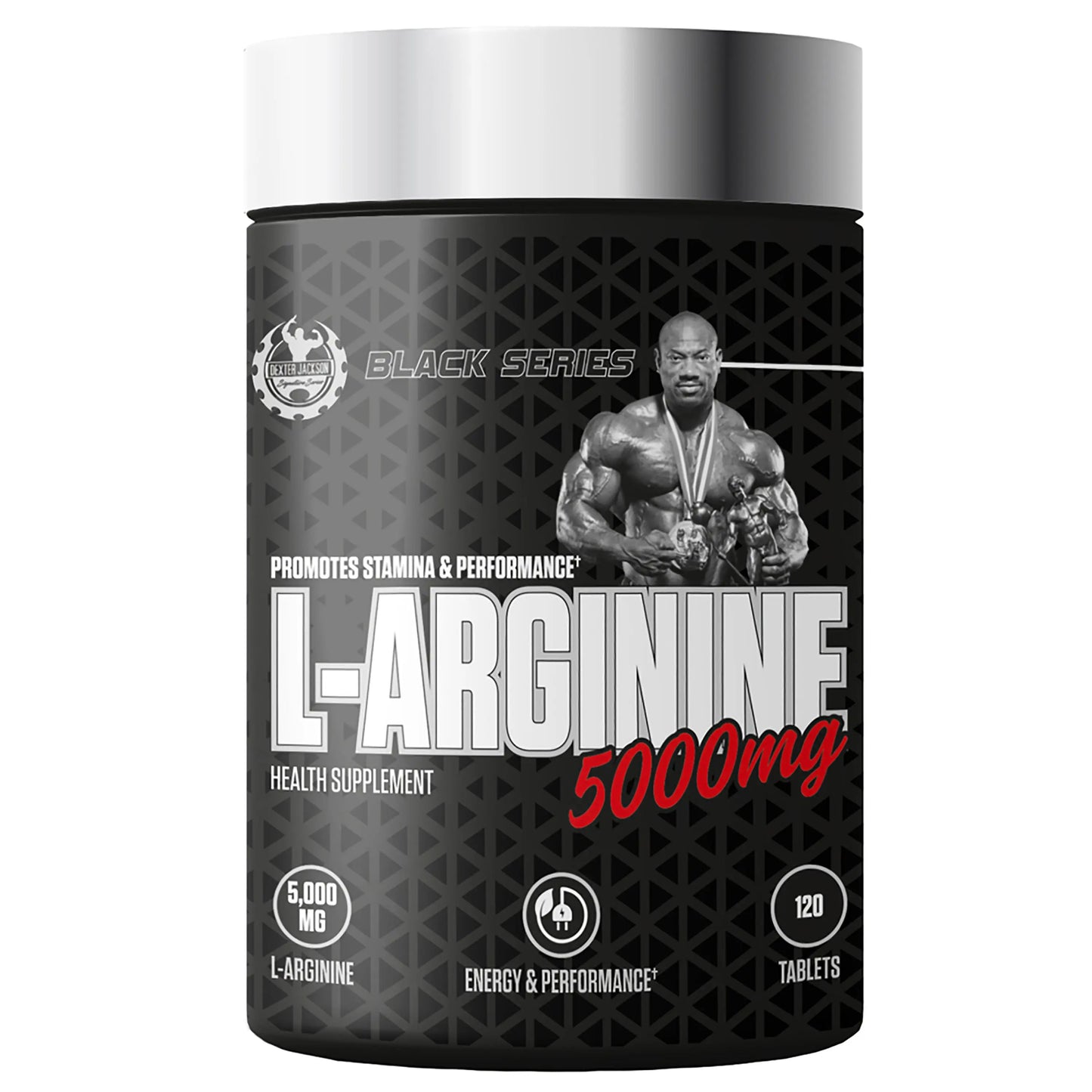 Dexter Jackson Black Series L Arginine Promotes Stamina & Performance 5000 Mg | 120 Tablets DEXTER JACKSON