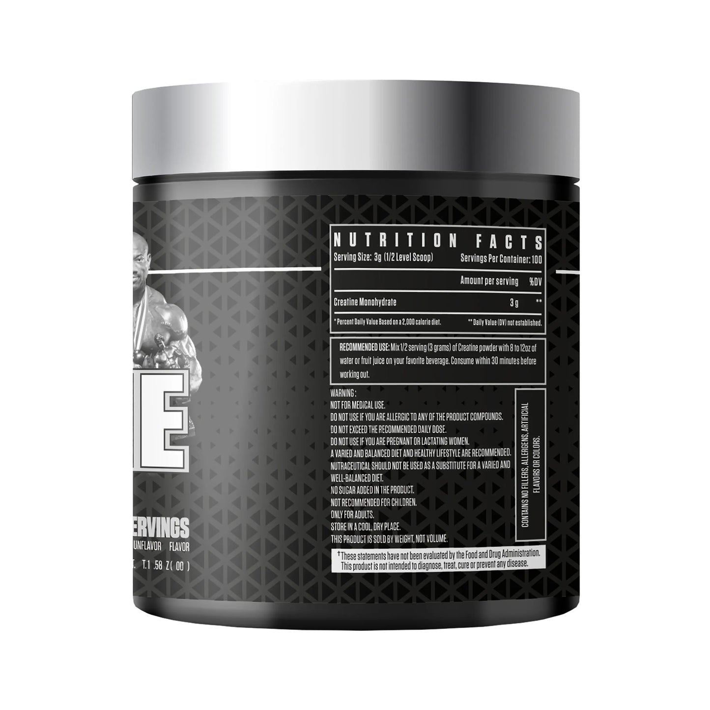 Dexter Jackson Black Series Monohydrate Creatine Build Muscle Endurance & Increase Strength 100 Servings DEXTER JACKSON