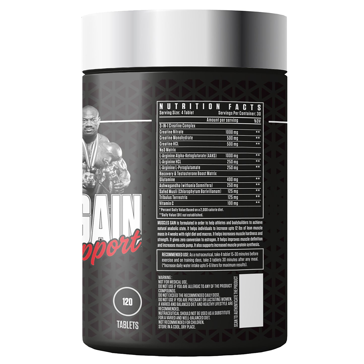 Dexter Jackson Black Signature Series Muscle Gain Support | 120 Tablets DEXTER JACKSON