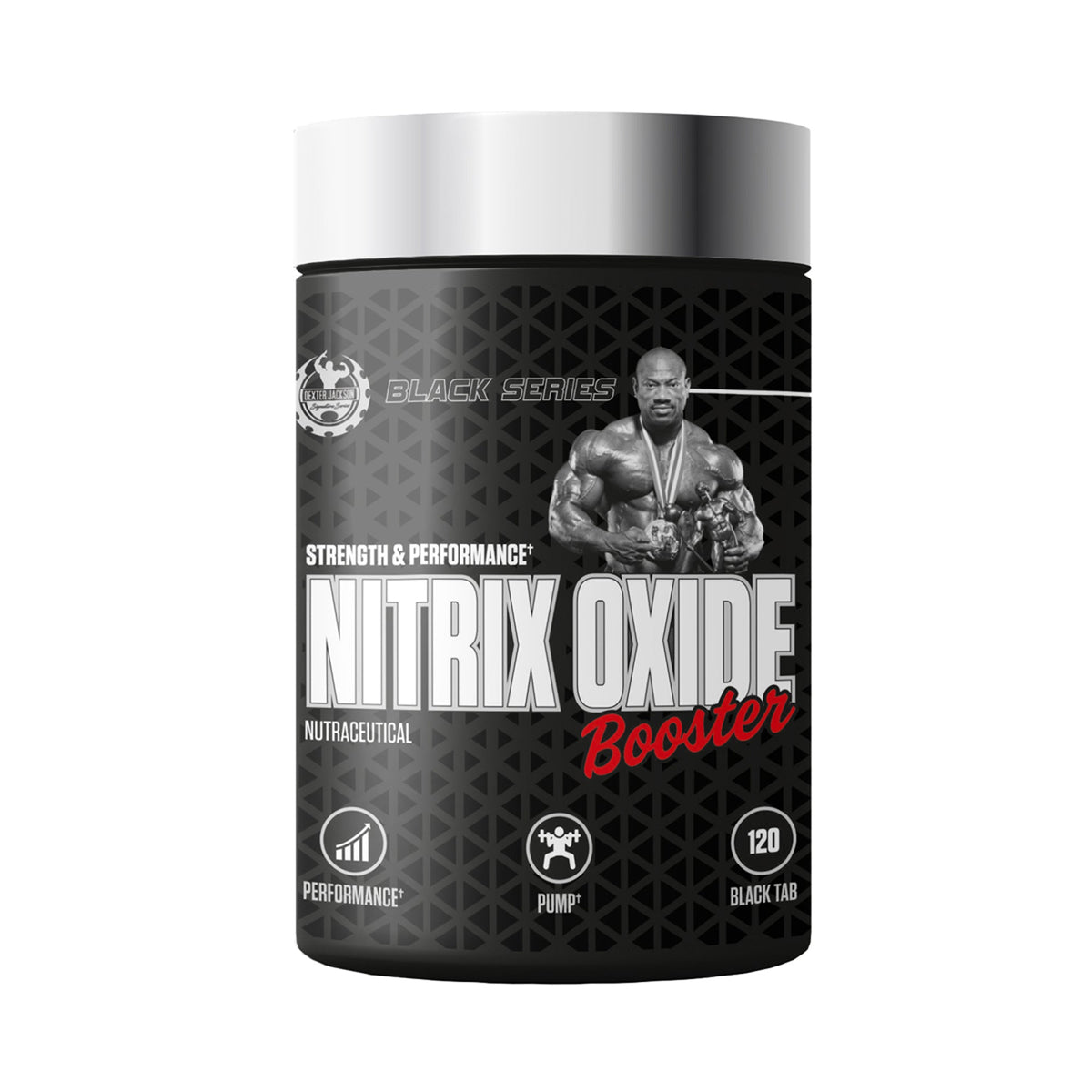 Dexter Jackson Black Signature Series Nitrix Oxide Booster 30 Servings | 120 Tablets DEXTER JACKSON
