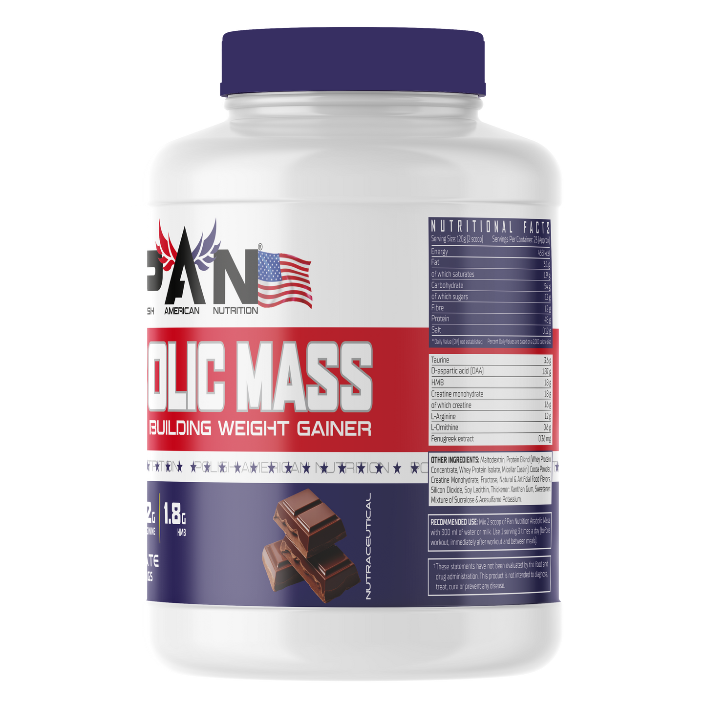 PAN NUTRITION Anabolic Mass Pro Muscle Building Weight Gainer