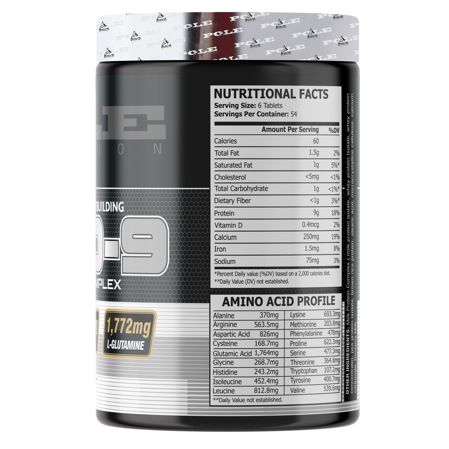 Pole Nutrition Amino-9 Tablets – Full Amino Acid Complex (324 Tablets)