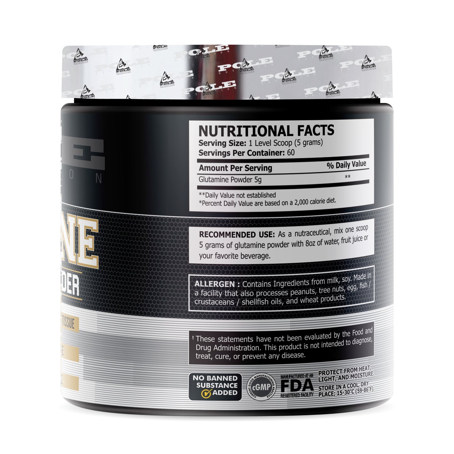 Pole Nutrition Glutamine, 300 Grams