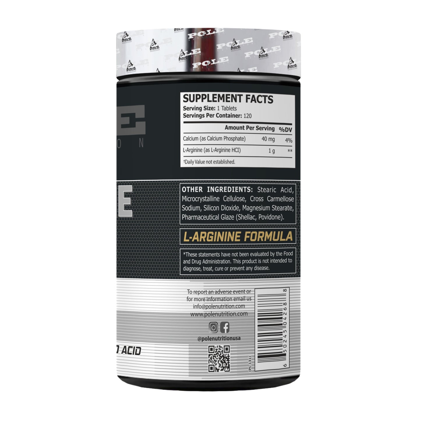 Pole Nutrition L-Carnitine 1000mg | 120 Tablets Pole Nutrition