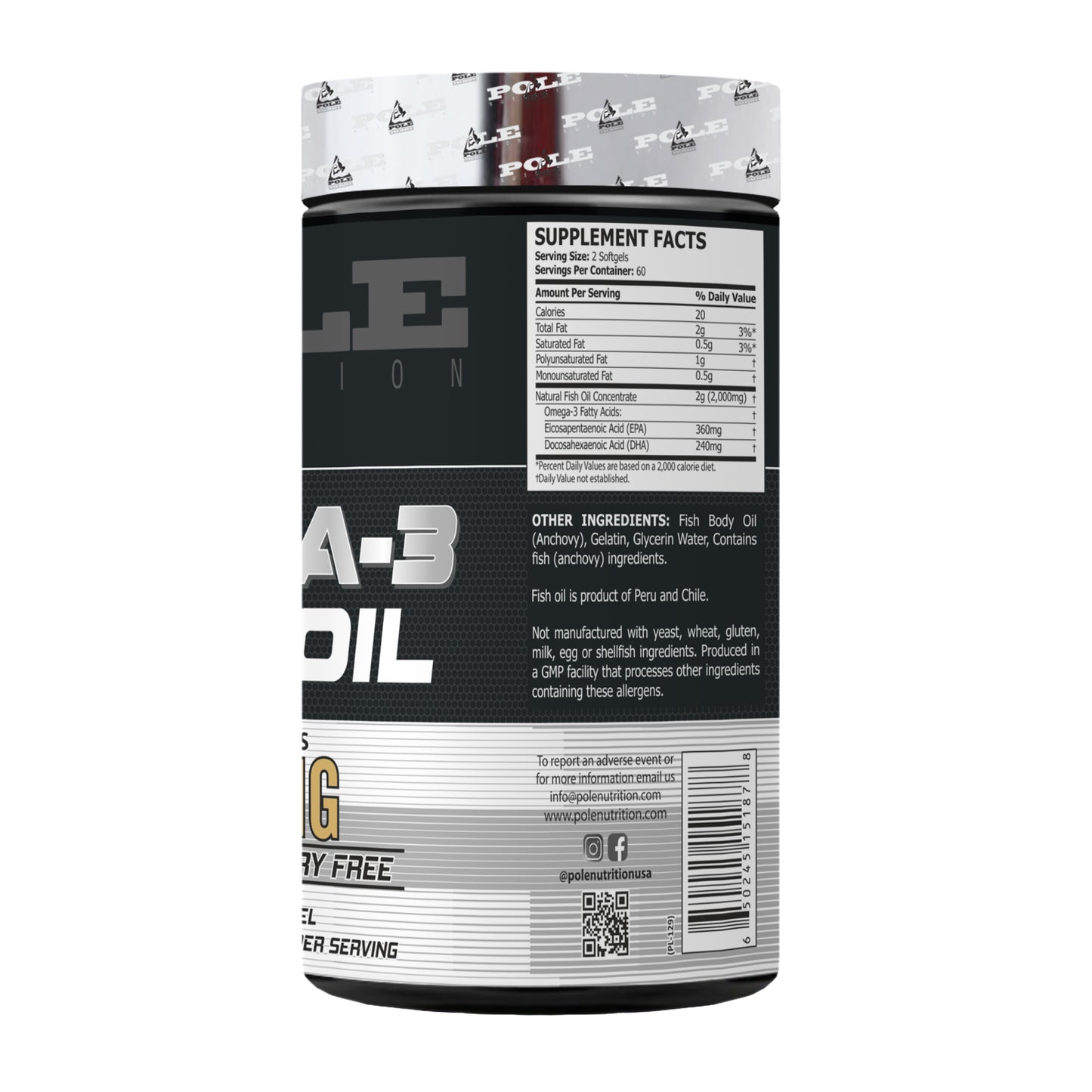 Pole Nutrition Omega-3 Fish Oil 1000mg
