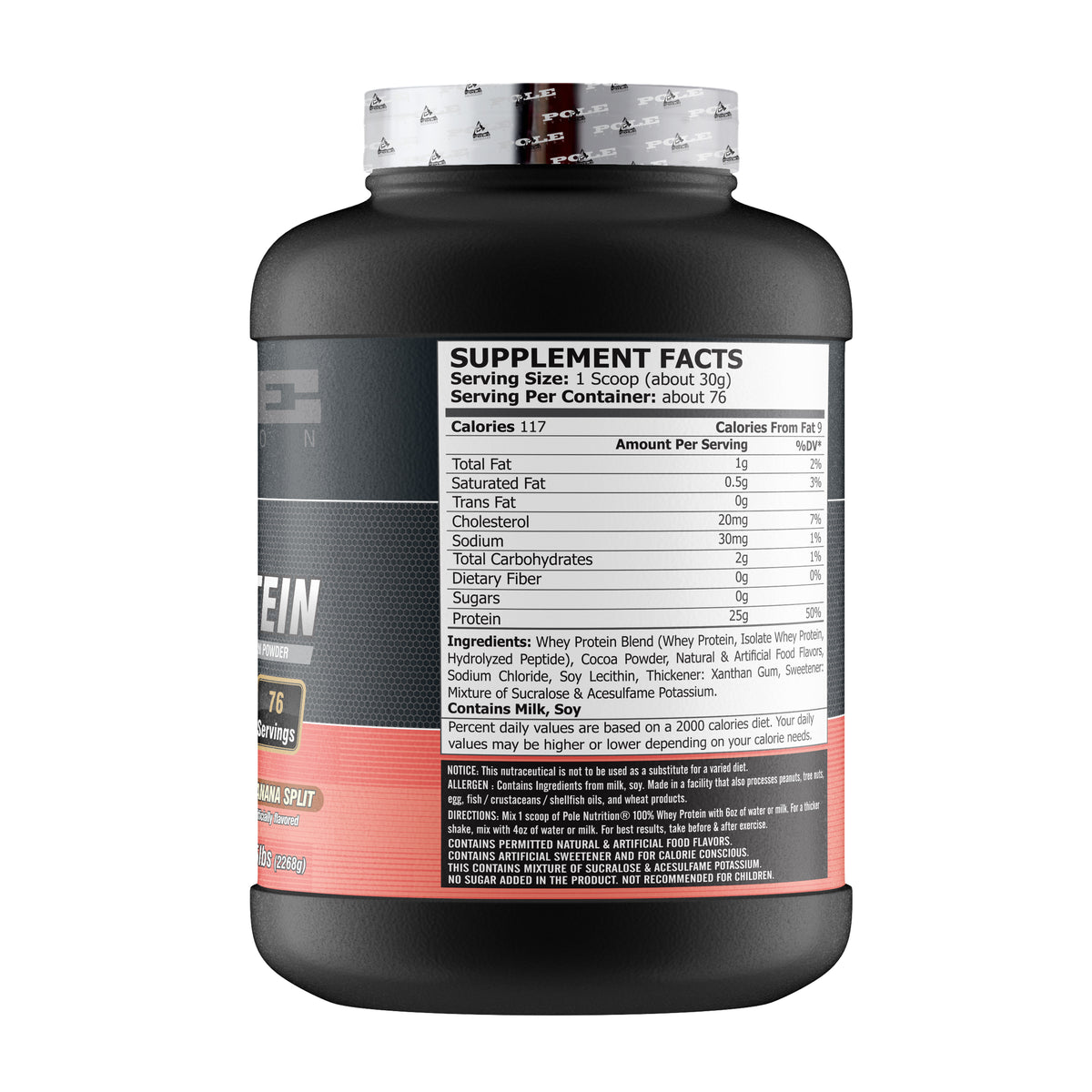 Pole Nutrition Whey Protein 5Lbs (Banana Split)