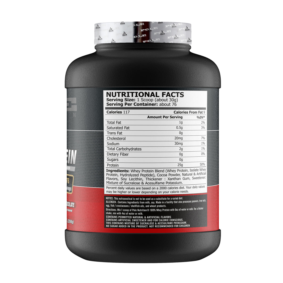 Pole Nutrition Whey Protein 5Lbs (Double Rich chocolate)