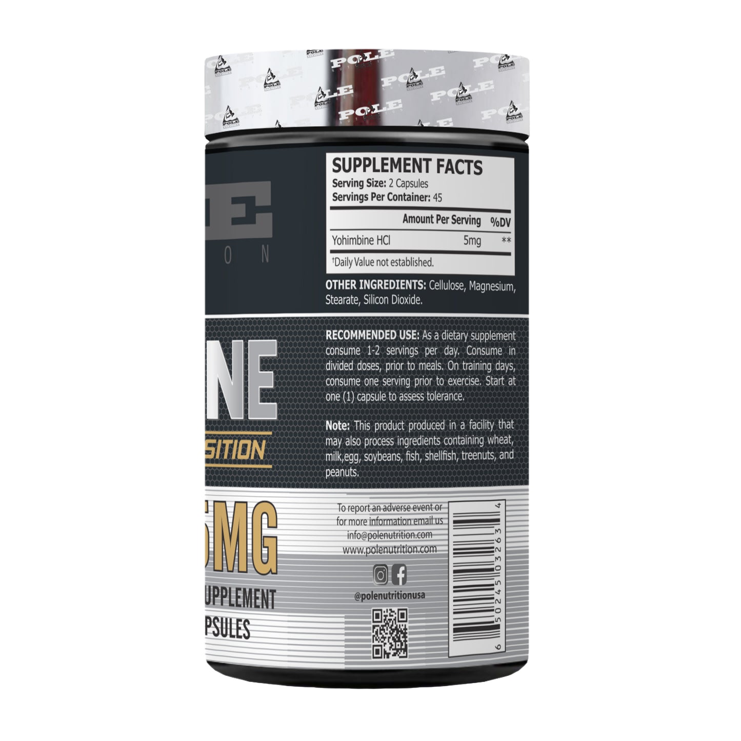 Pole Nutrition Yohimbine HCL 2.5mg