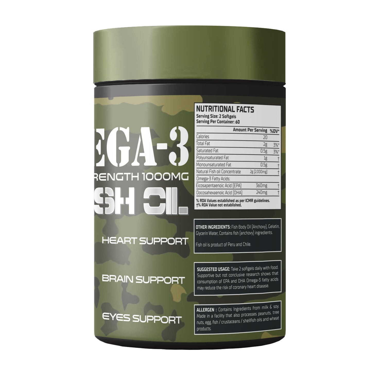 WarZone OMEGA-3 FISH OIL UNFLAVORED