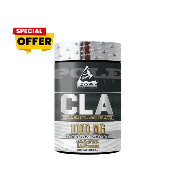Pole Nutrition CLA - Conjugated Linoleic Acid Weight Loss Support 1000mg, 120 Softgels Natural Fat Burner for Enhanced Fitness Goals