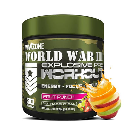 WarZone PRE WORKOUT (30 Servings) FRUIT PUNCH