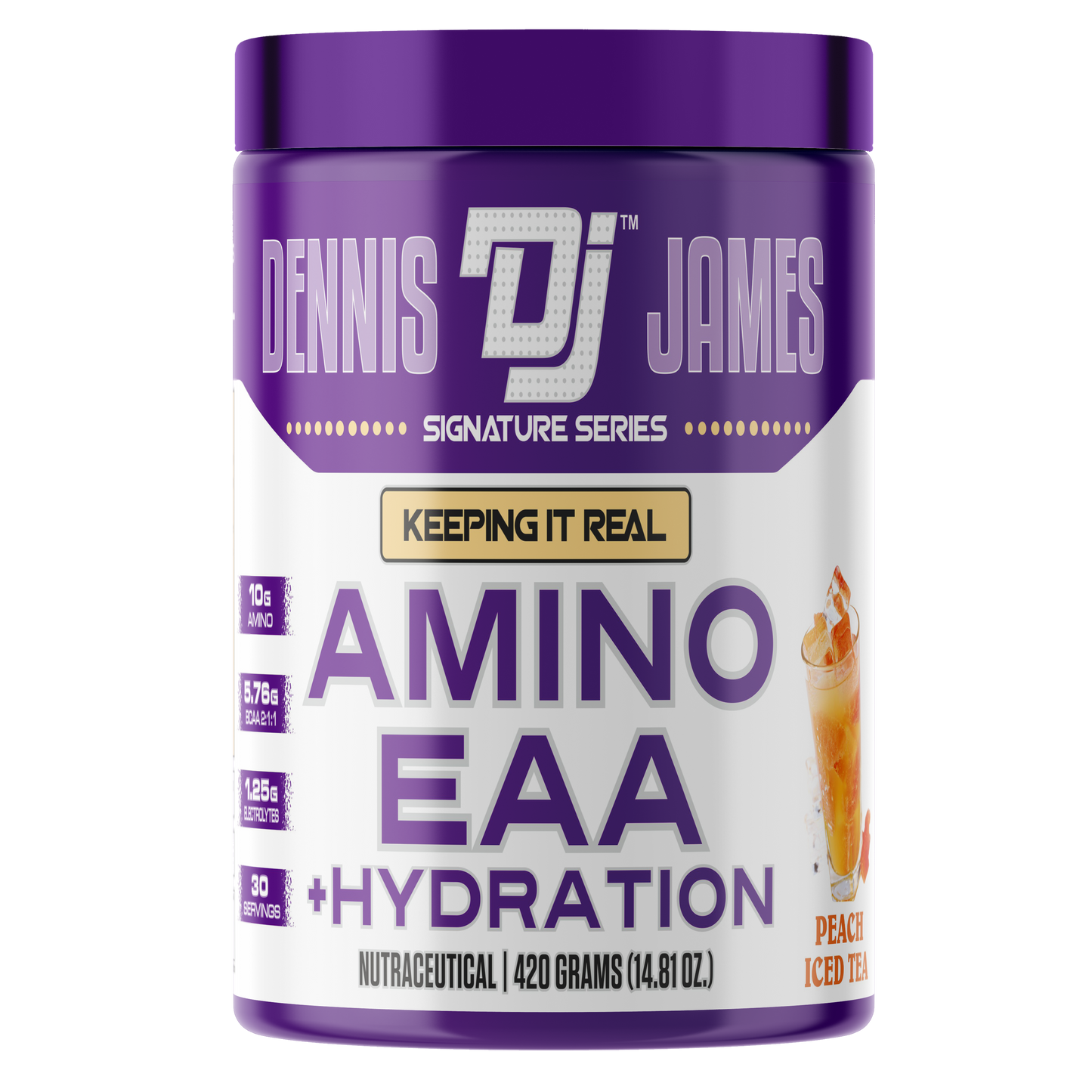 Dennis James Signature Series Amino EAA + Hydration - Peach Ice Tea