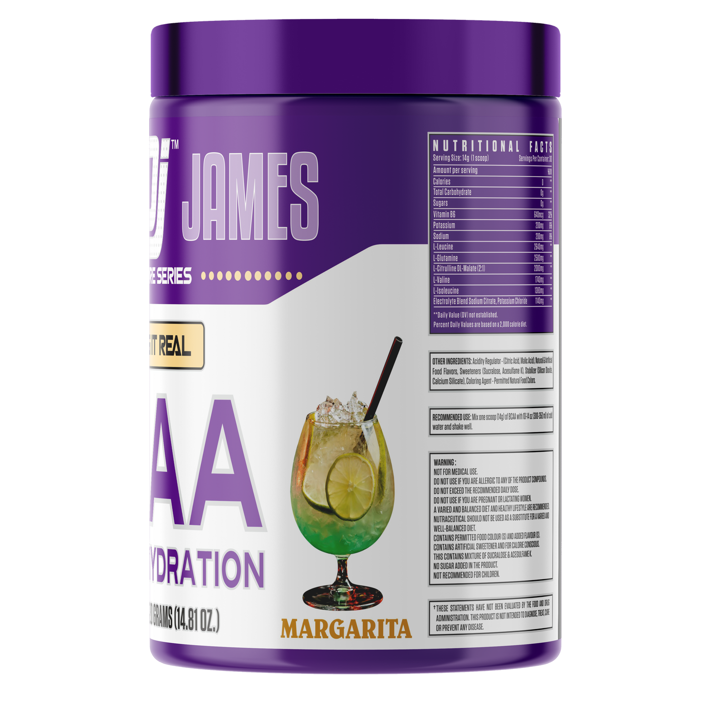 Dennis James Signature Series BCAA Energy + Hydration | 30 Servings - Margarita