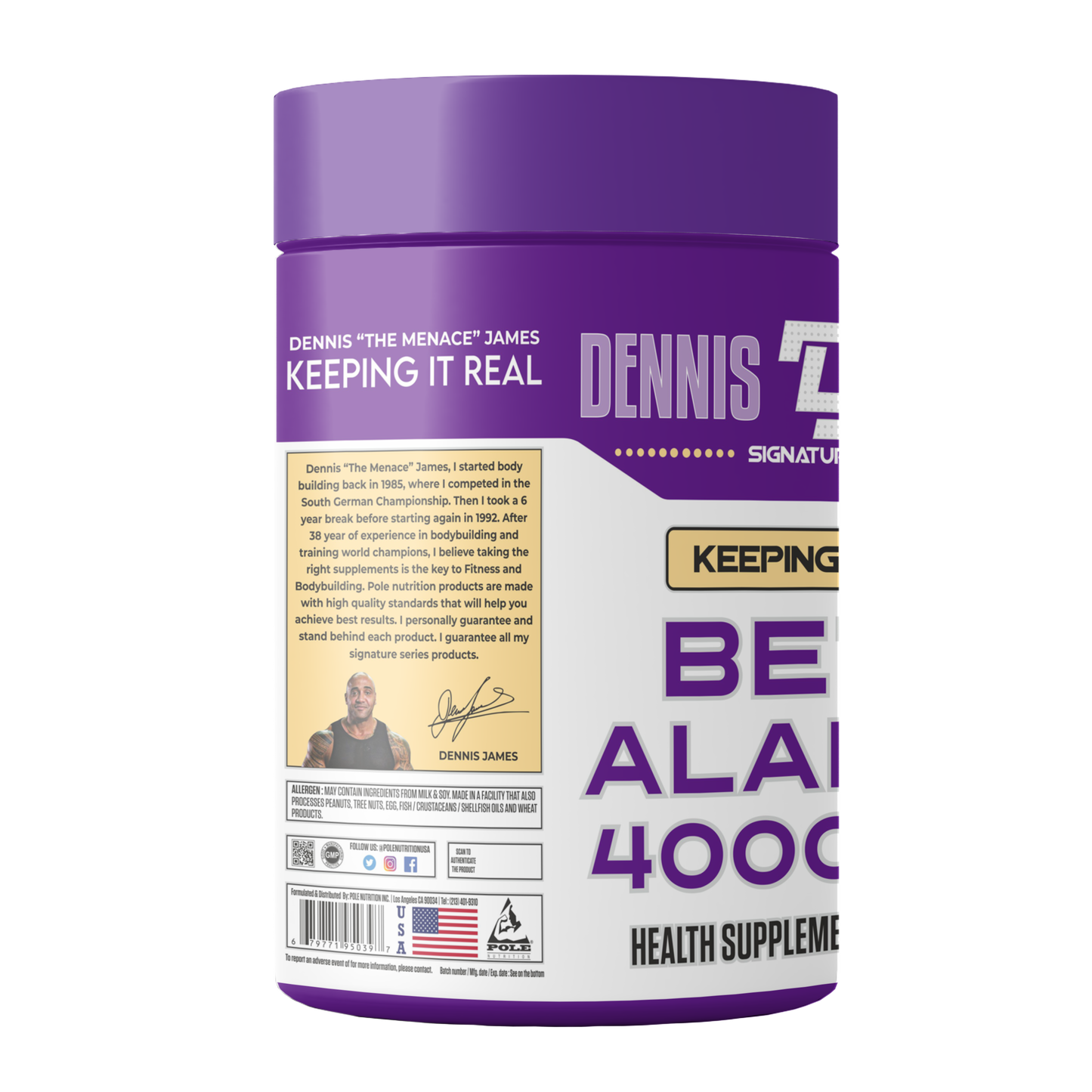 Dennis James Signature Series Beta-Alanine 4000 mg | 120 Tablets