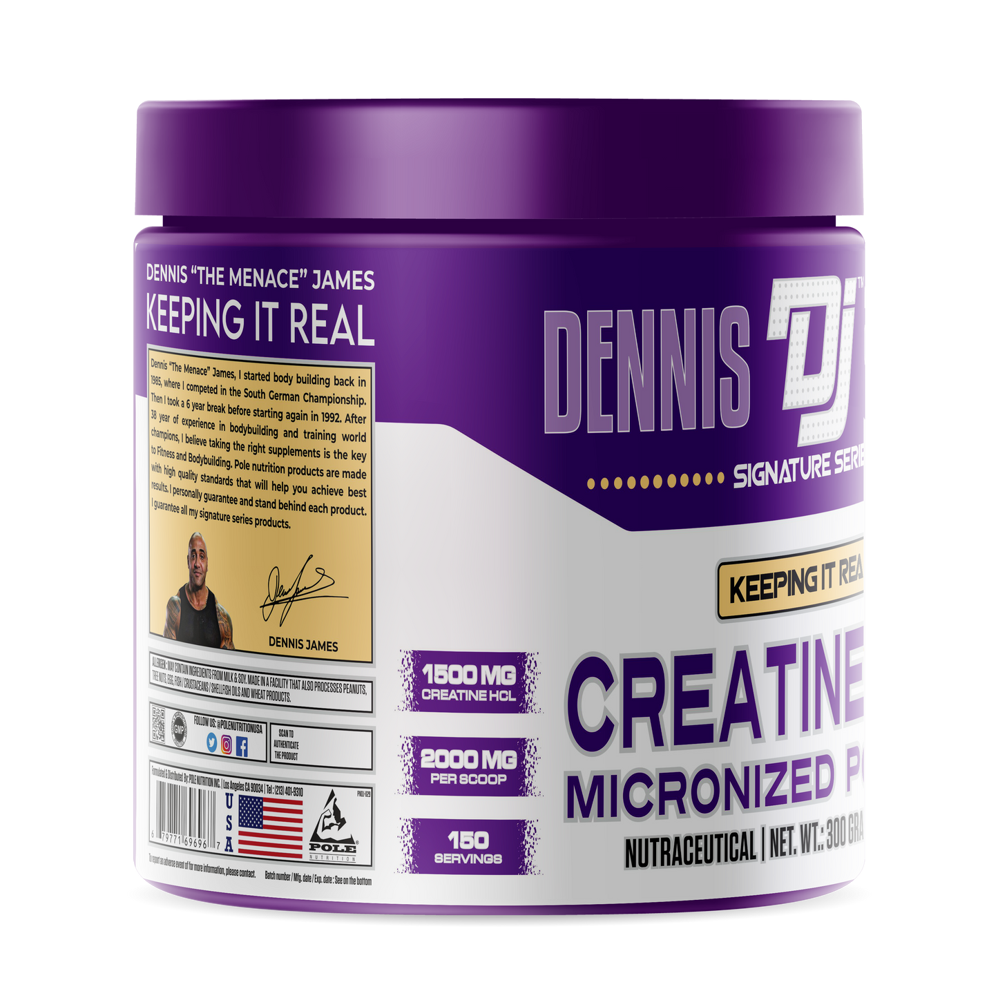 Dennis James Signature Series Creatine HCL Micronized Powder