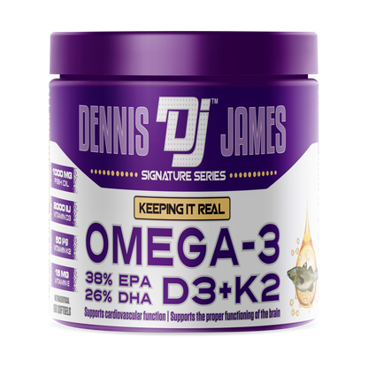 Dennis James Omega-3 D3+k2 -180 Soft Gels