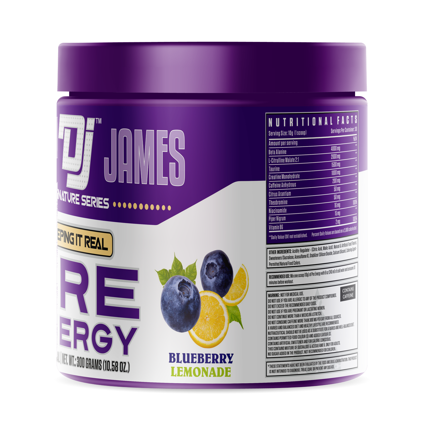 Dennis James Signature Series Pre Energy Pre Workout (Blueberry Lemonade)