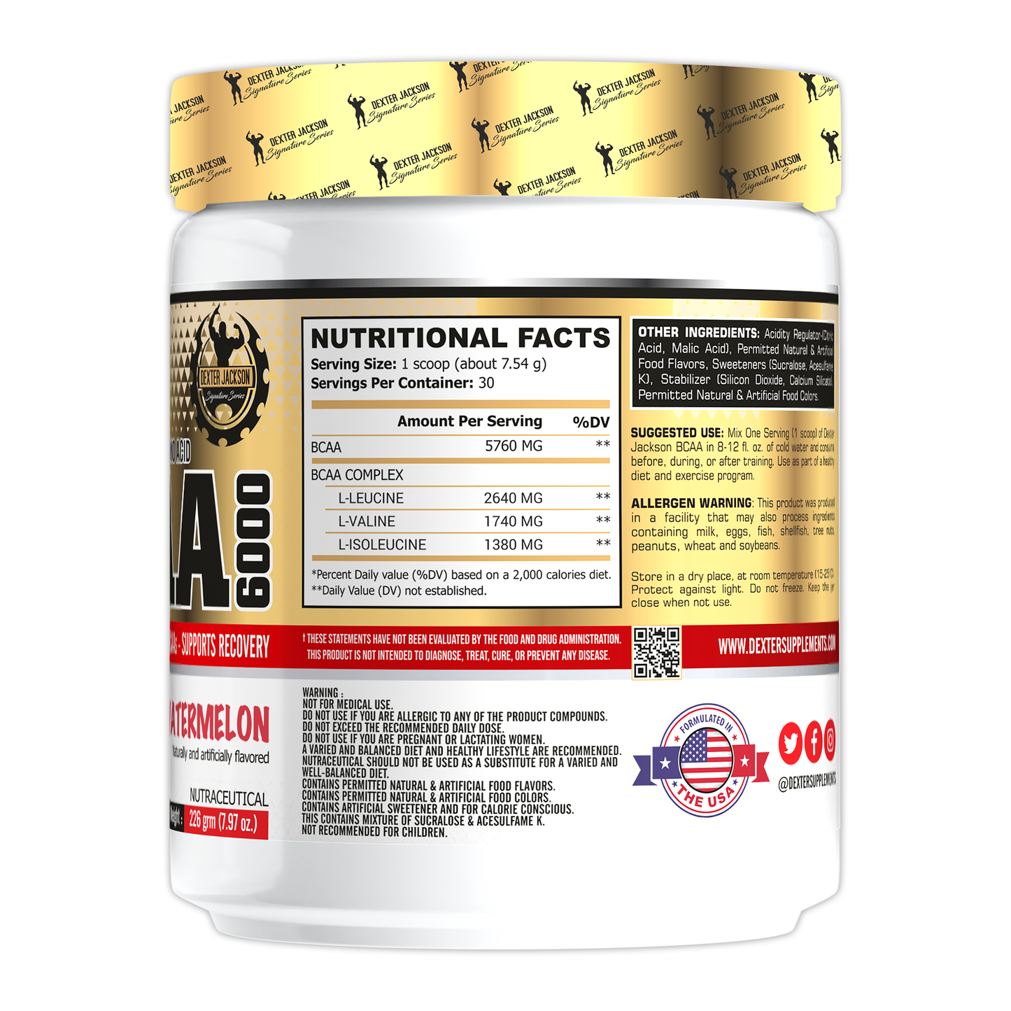Dexter Jackson Gold Signature Series BCAA | 60 Servings - Watermelon
