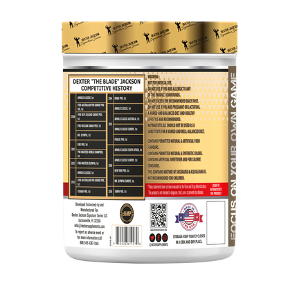 Dexter Jackson Gold Signature Series EAA + BCAA 30 SERVING - Blue Raspberry