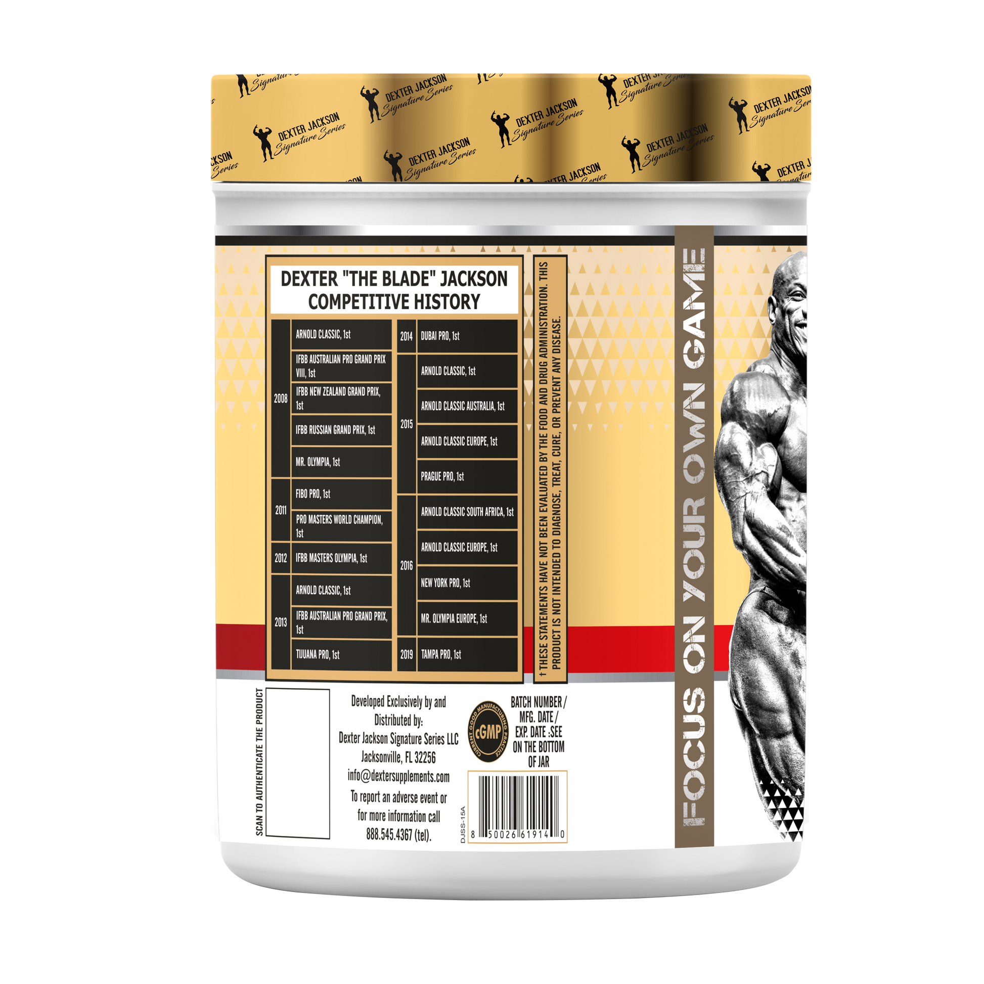 Dexter Jackson Gold Signature Series Energizer Pre Workout 60 Serving DEXTER JACKSON