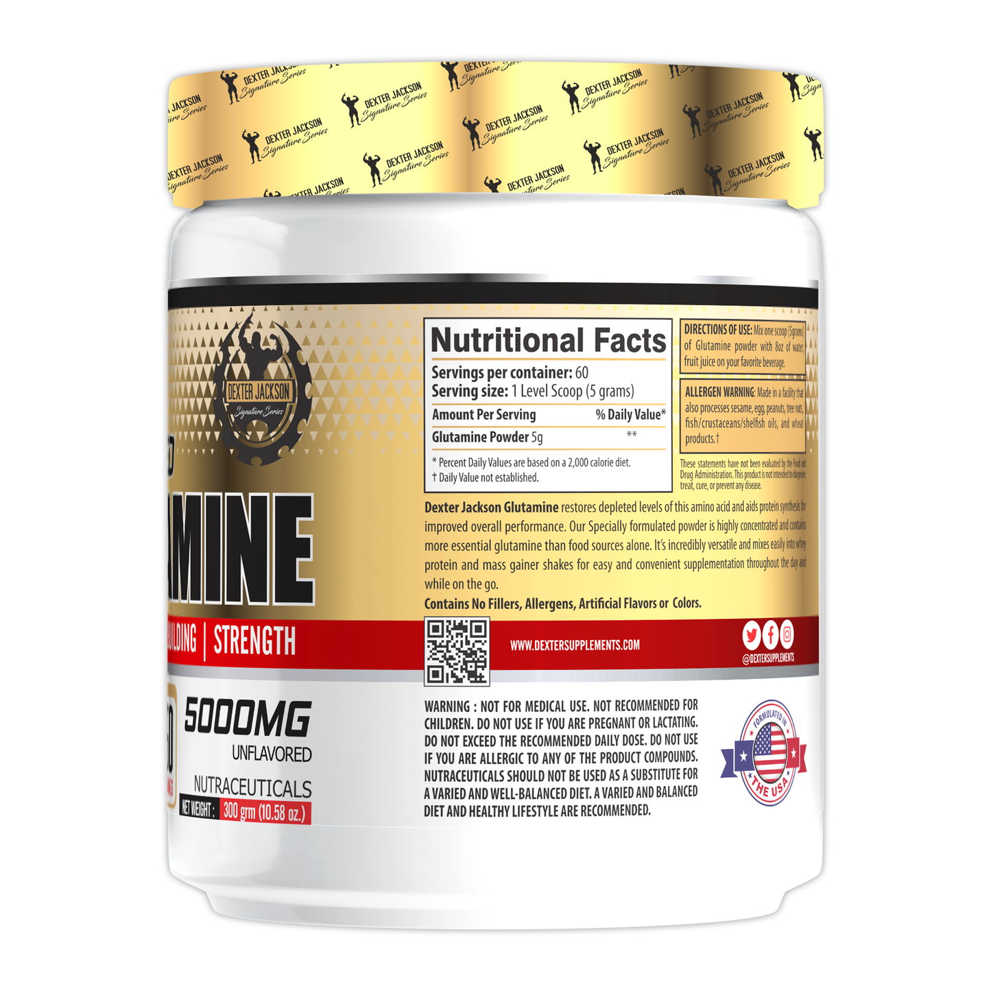 Dexter Jackson Gold Signature Series Glutamine 60 SERVING