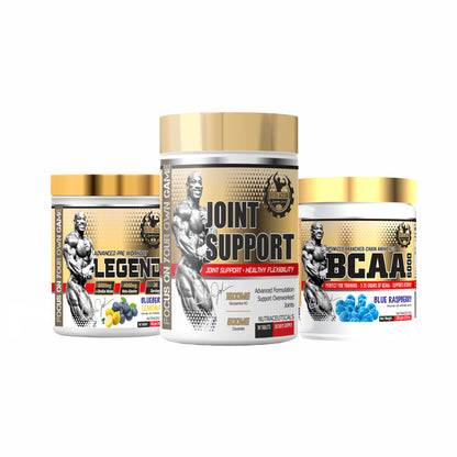 Dexter Jackson Gold Signature Series Legend Pump Pre Workout 30 Servings + Joint Support 90 tablets + BCAA 60 servings Ssnc Direct