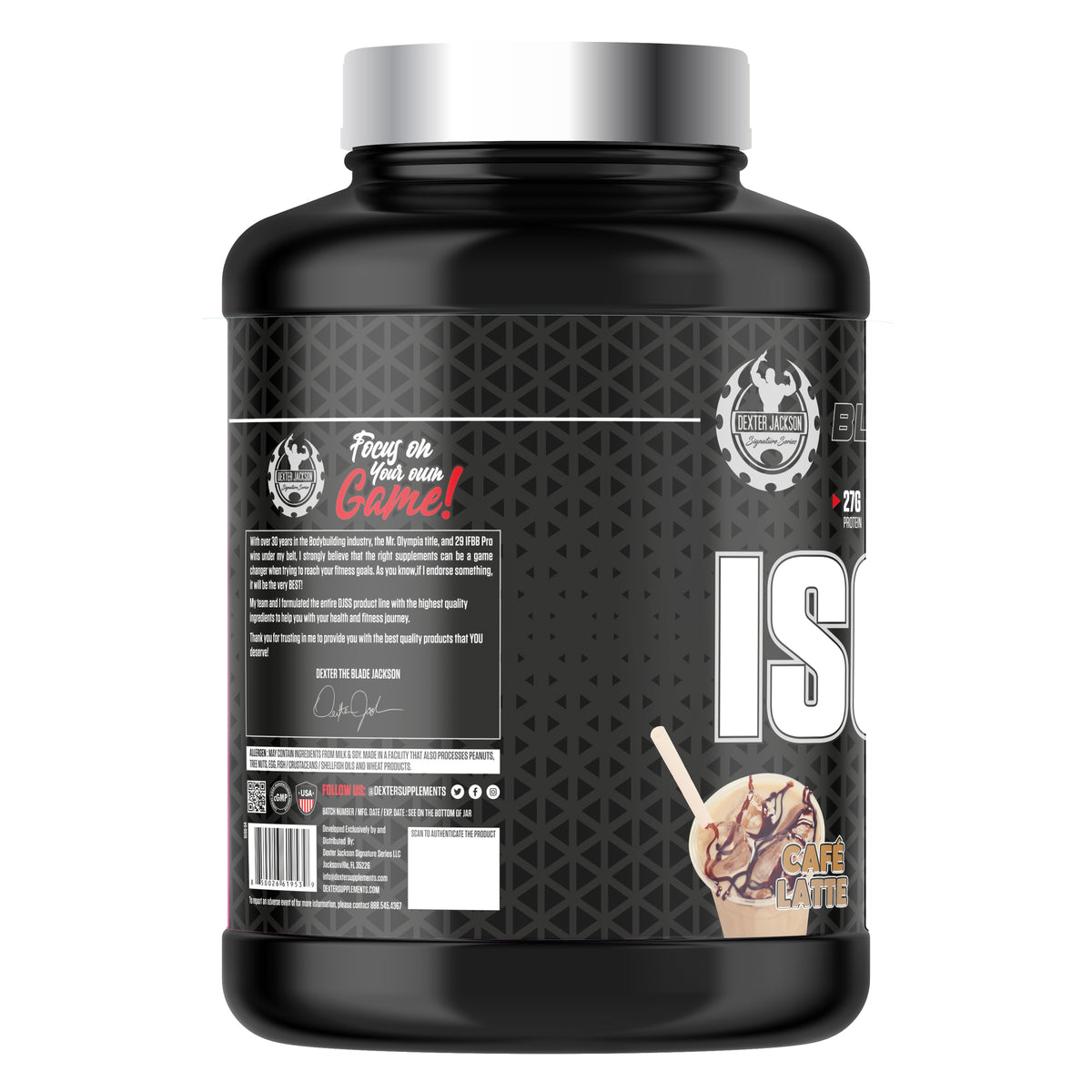 Dexter Jackson Black Signature Series Hydrolyzed Whey Protein Isolate (Cafe Latte)