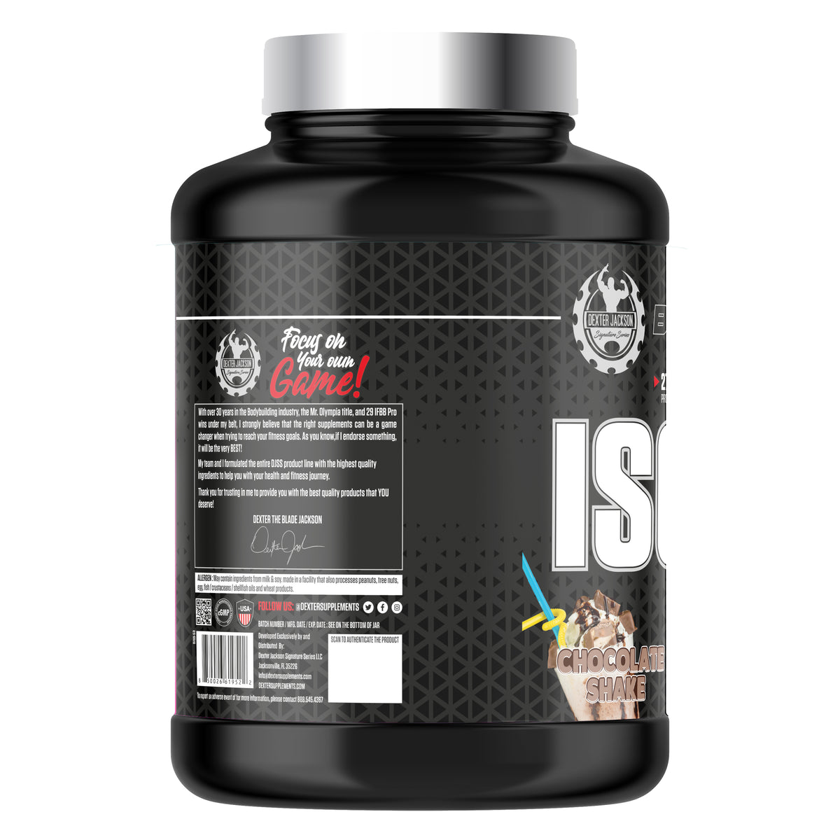 Dexter Jackson Black Signature Series Hydrolyzed Whey Protein Isolate (Chocolate Shake)