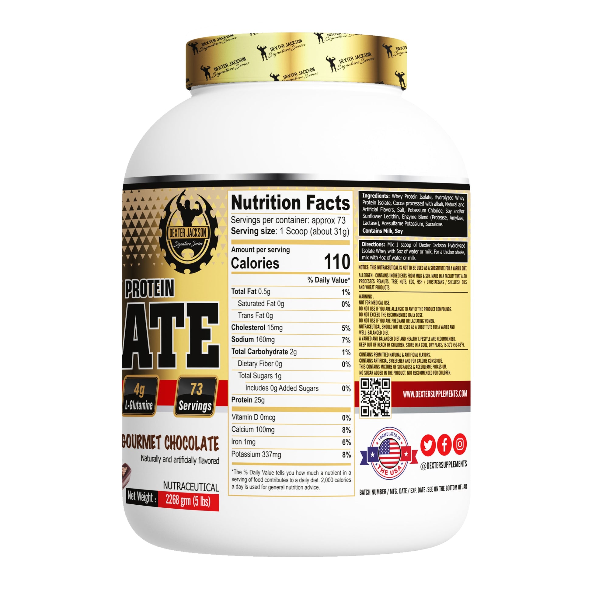 Dexter Jackson Gold Signature Series Isolate Protein 5 LBS DEXTER JACKSON