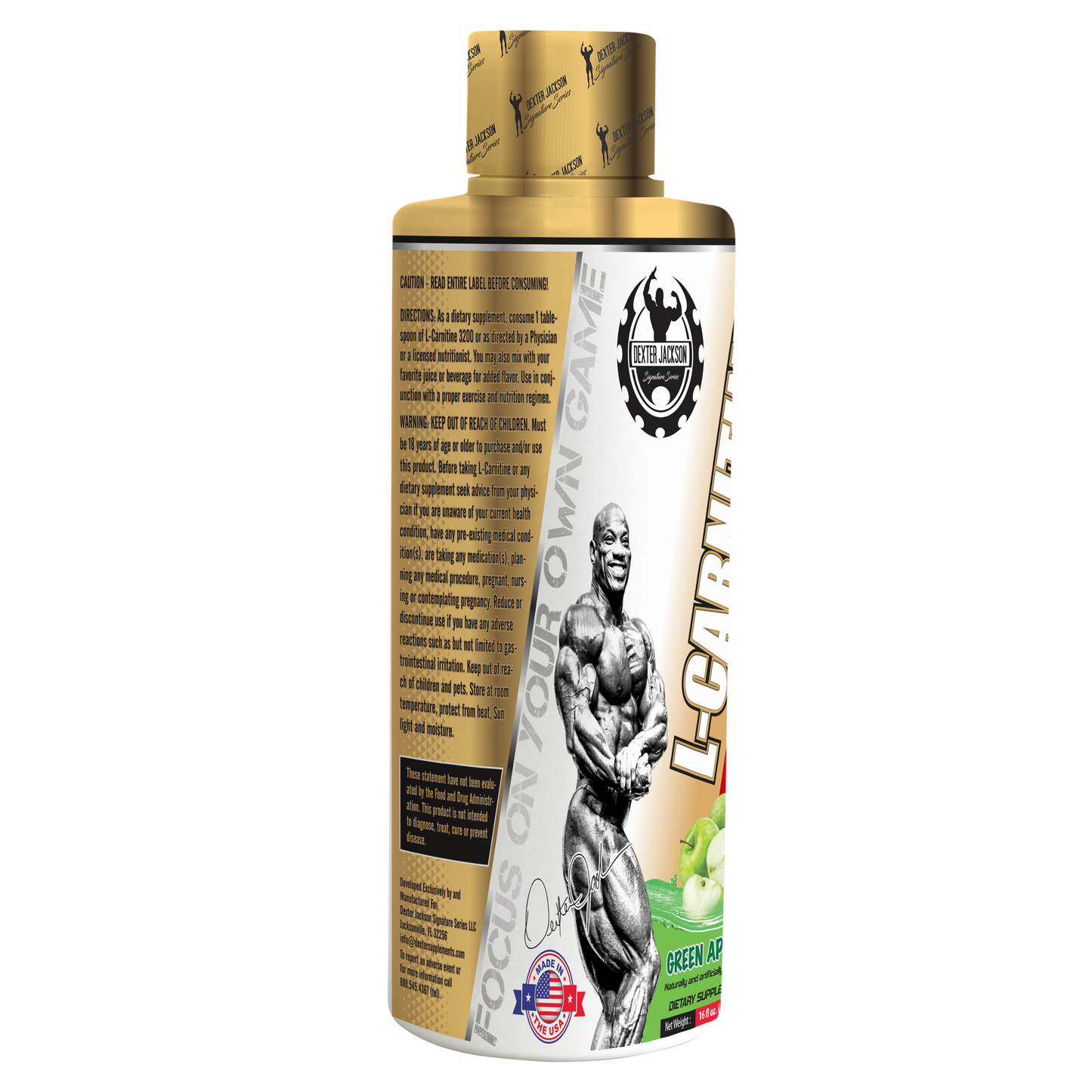 Dexter Jackson Gold Signature Series L-Carnitine Liquid - Green Apple