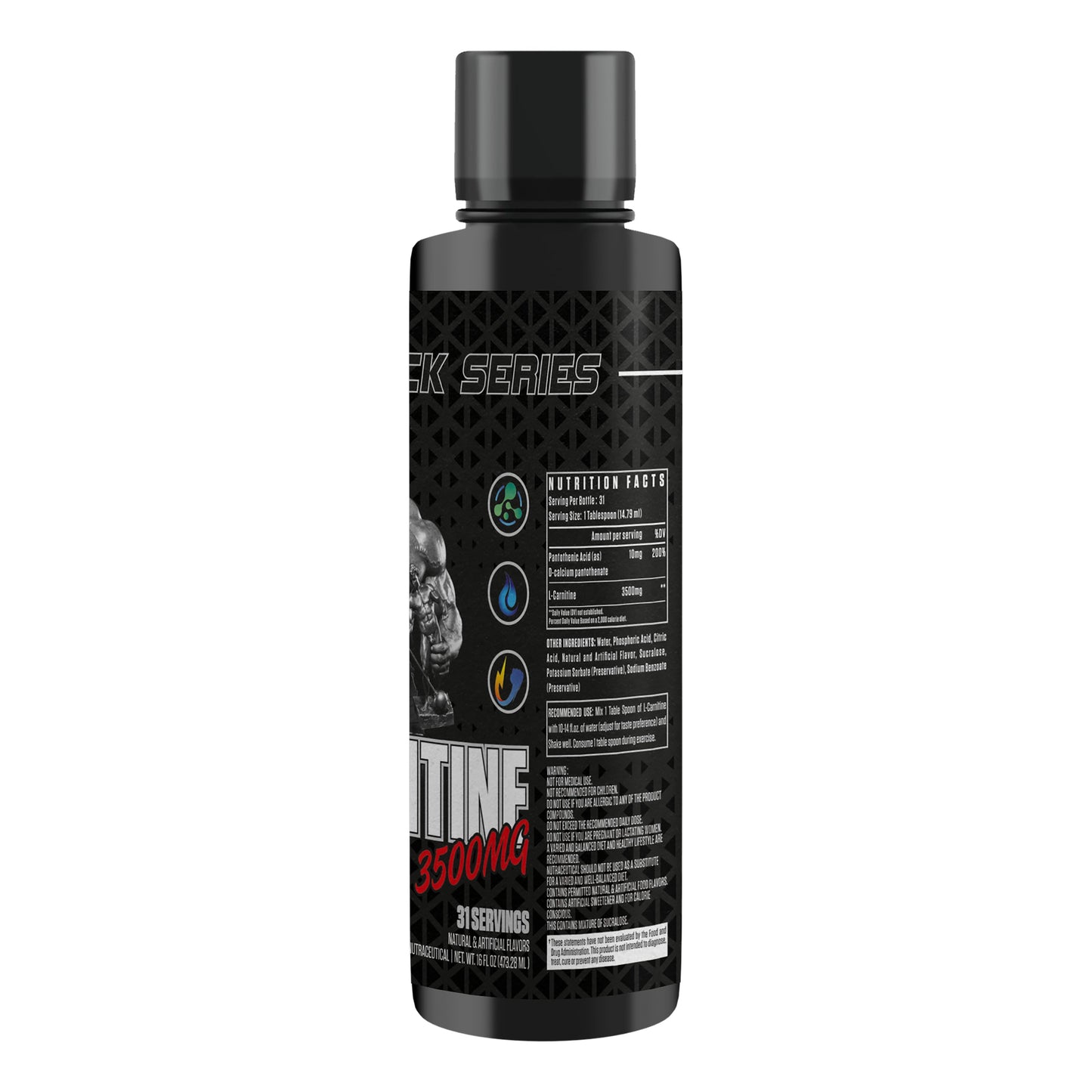 Dexter Jackson Black Signature Series L-Carnitine Liquid 3500mg | 31 Servings DEXTER JACKSON