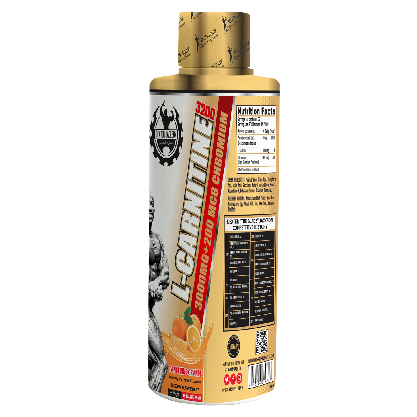 Dexter Jackson Gold Signature Series L-Carnitine Liquid - Tangerine Orange