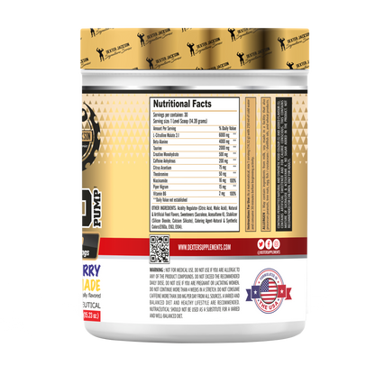 Dexter Jackson Gold Signature Series Legend Pump Pre Workout 30 Servings - Blue Lemonade