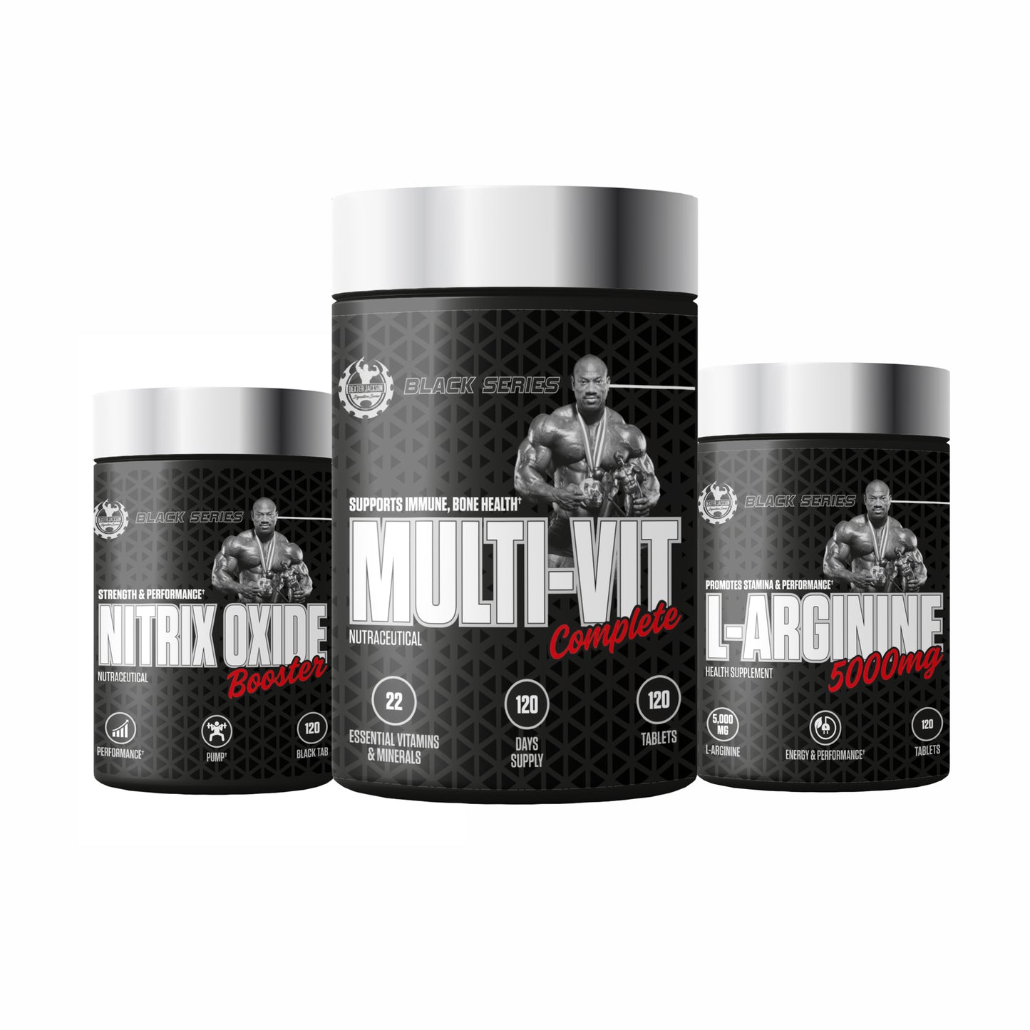 Dexter Jackson Nitrix Oxide Booster + Multivitamin Complete + L-Arginine 5000 mg Ssnc Direct