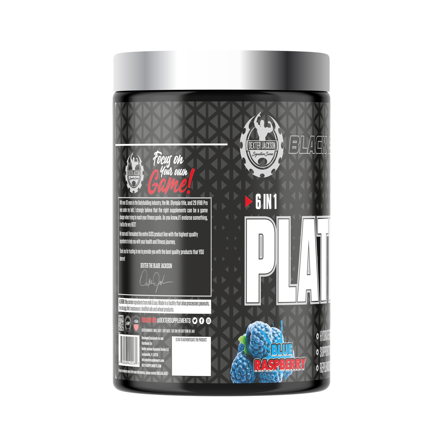 Dexter Jackson Black Signature Series Platinum Amino Recovery - Blue raspberry