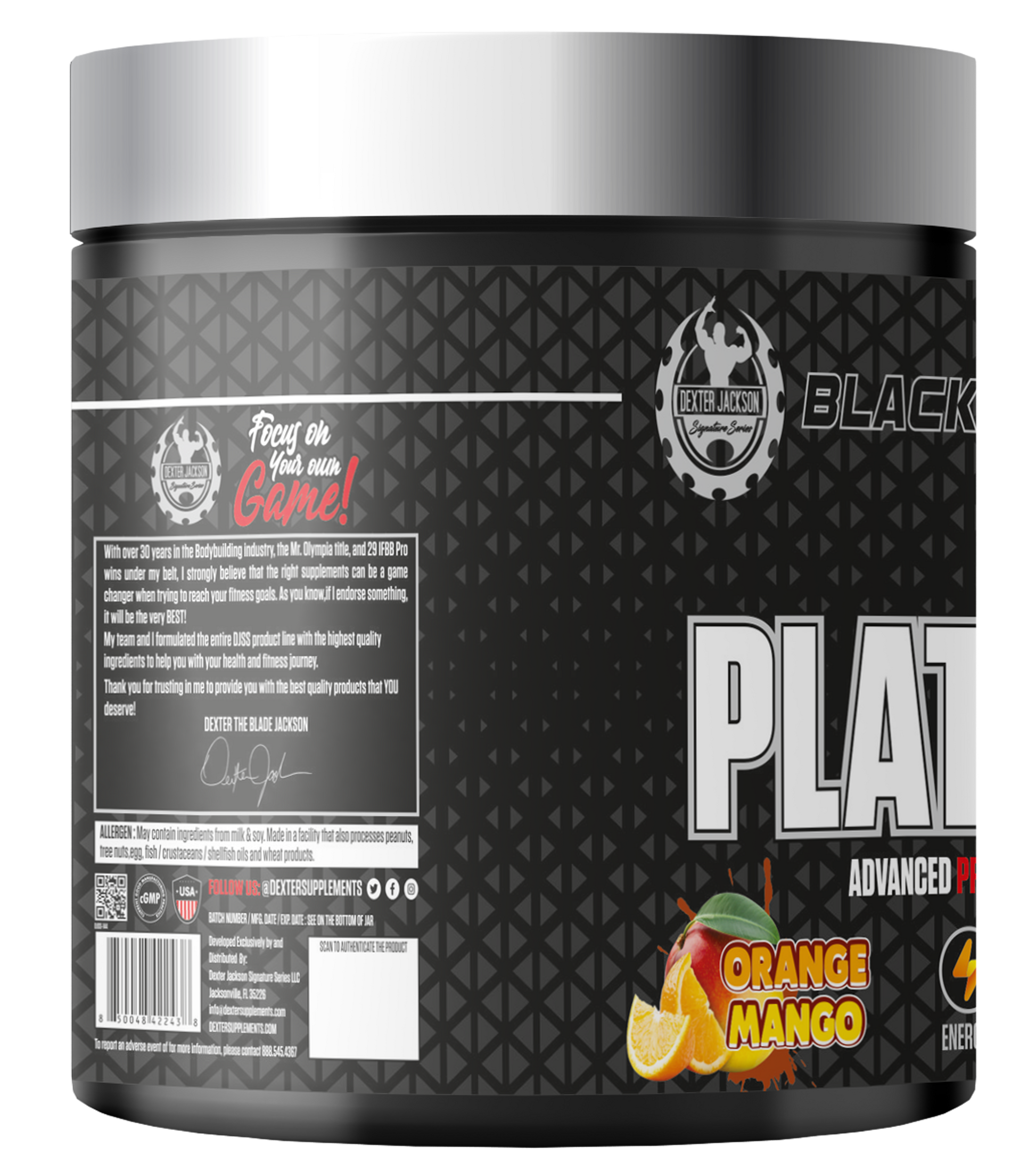 Dexter Jackson Black Signature Series Platinum Pre Workout DEXTER JACKSON