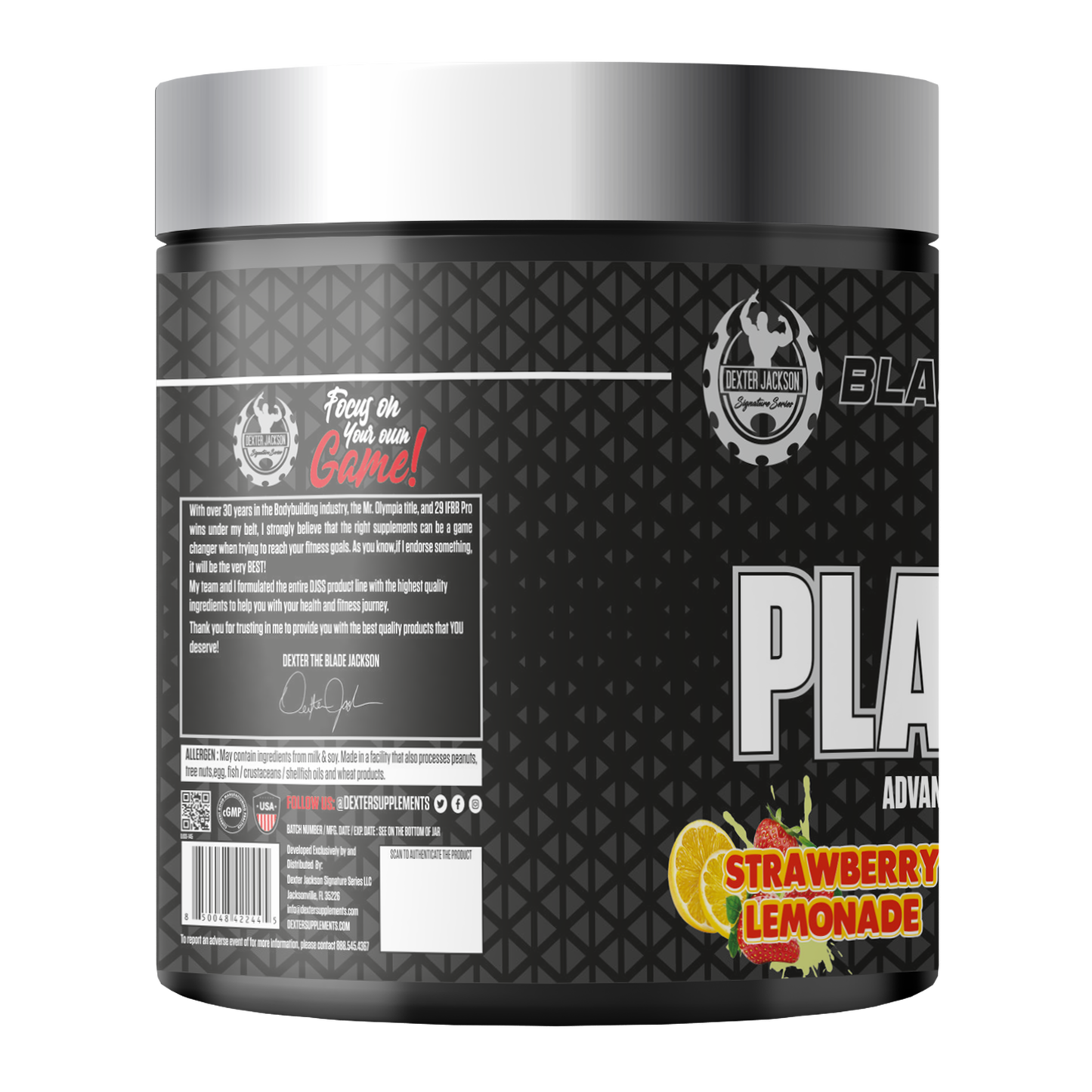 Dexter Jackson Black Signature Series Platinum Pre Workout - Strawberry Lemonade