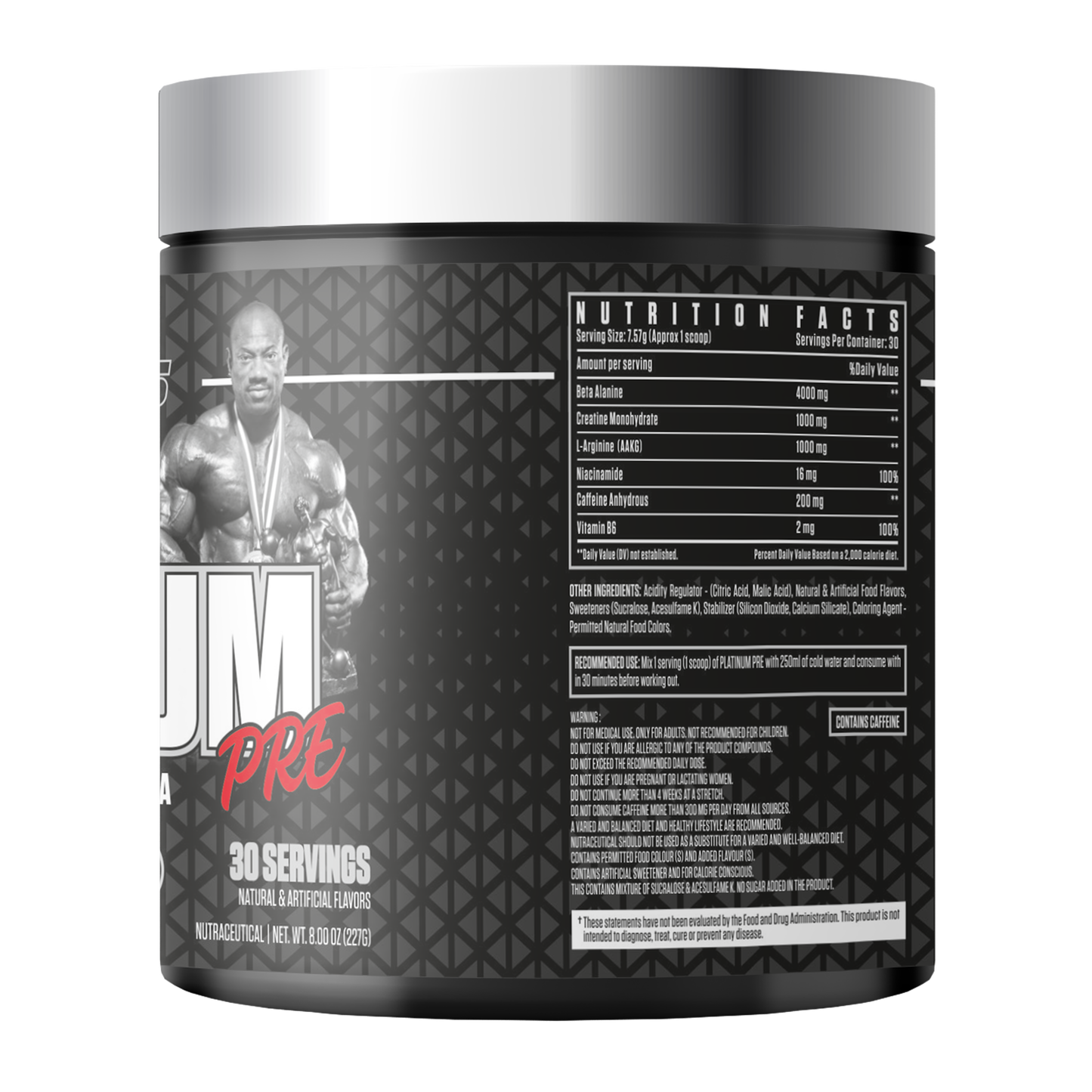 Dexter Jackson Black Signature Series Platinum Pre Workout - Strawberry Lemonade