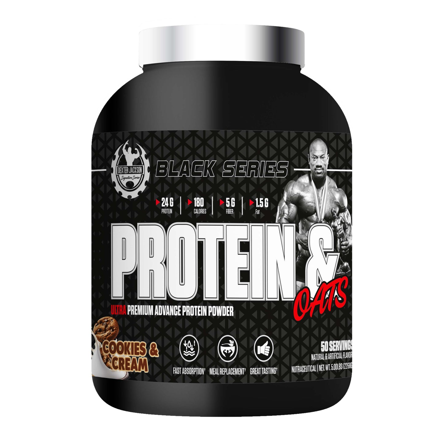 Dexter Jackson Black Signature Series Protein & Oats - Cookie & cream
