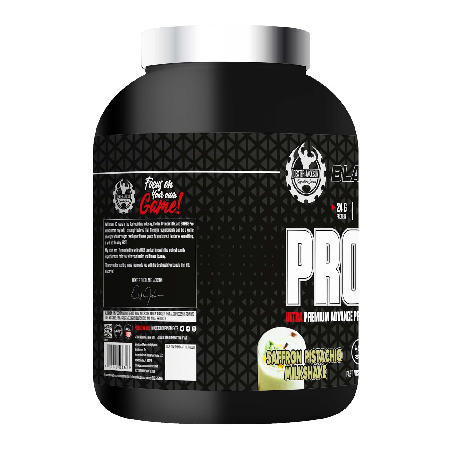 Dexter Jackson Black Signature Series Protein & Oats - Saffron Pistachio Milkshake