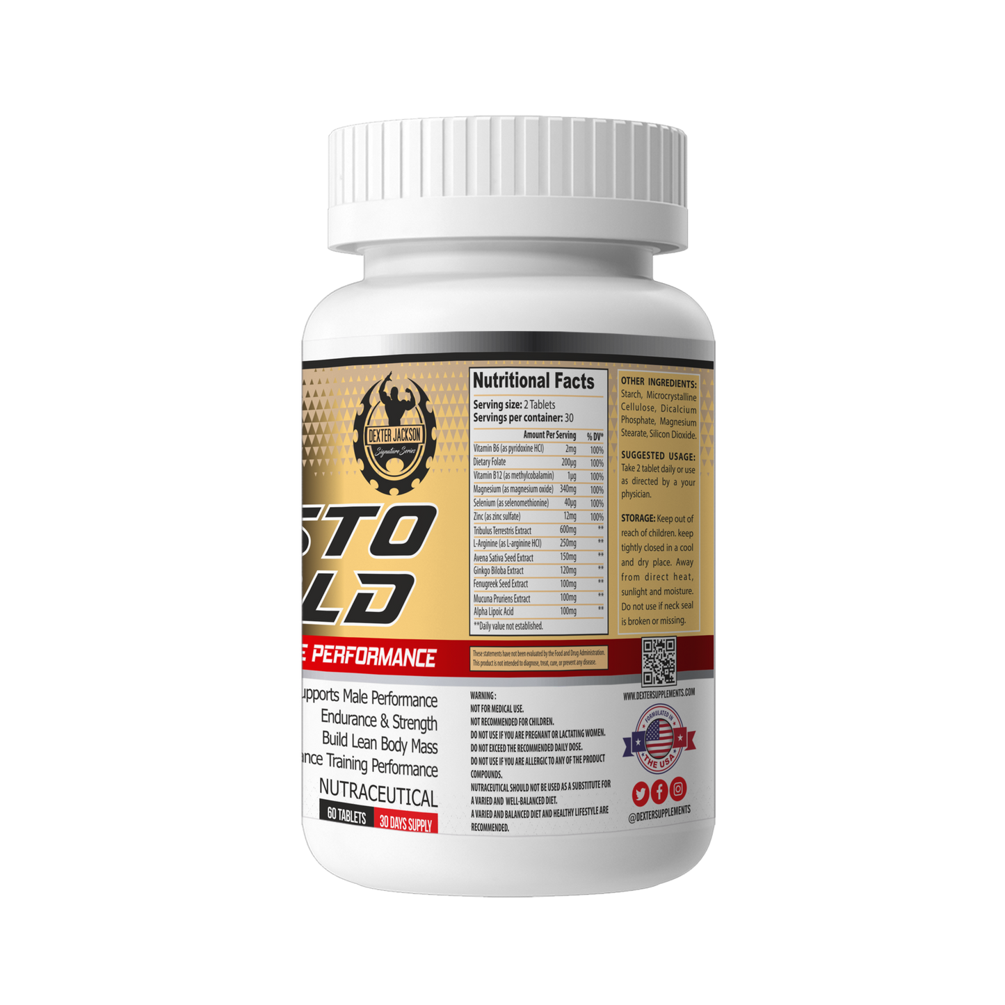 Dexter Jackson Gold Signature Series Testo Gold | 60 Tablets