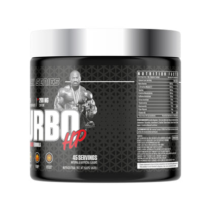 Dexter Jackson Black Series Turbo HP Pre Workout | Advanced Formula Blood Orange Flavor | 45 Servings, 450g | Boost Energy and Performance