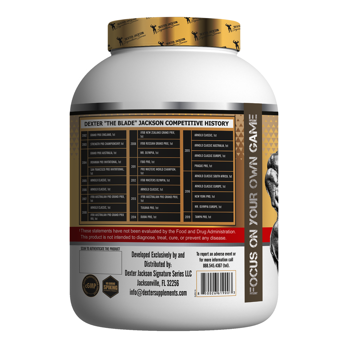 Dexter Jackson Gold Signature Series Whey Proteins (Neapolitan Ice Cream)