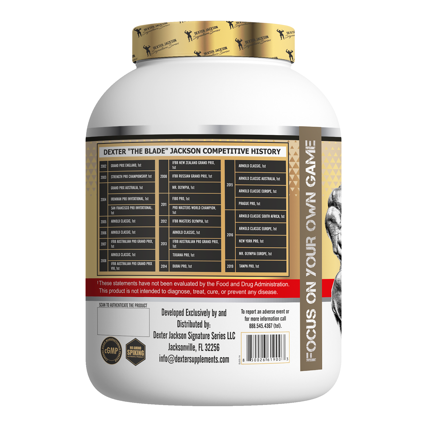 Dexter Jackson Gold Signature Series Whey Gold Protein 5 LBS - Neapolitan Ice Cream