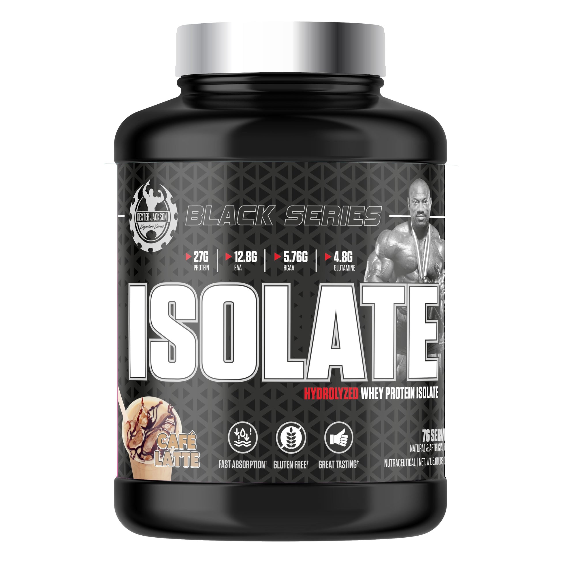 Dexter Jackson Black Signature Series Isolate Hydrolyzed Whey Protein Isolate 2268g | 76 Servings DEXTER JACKSON