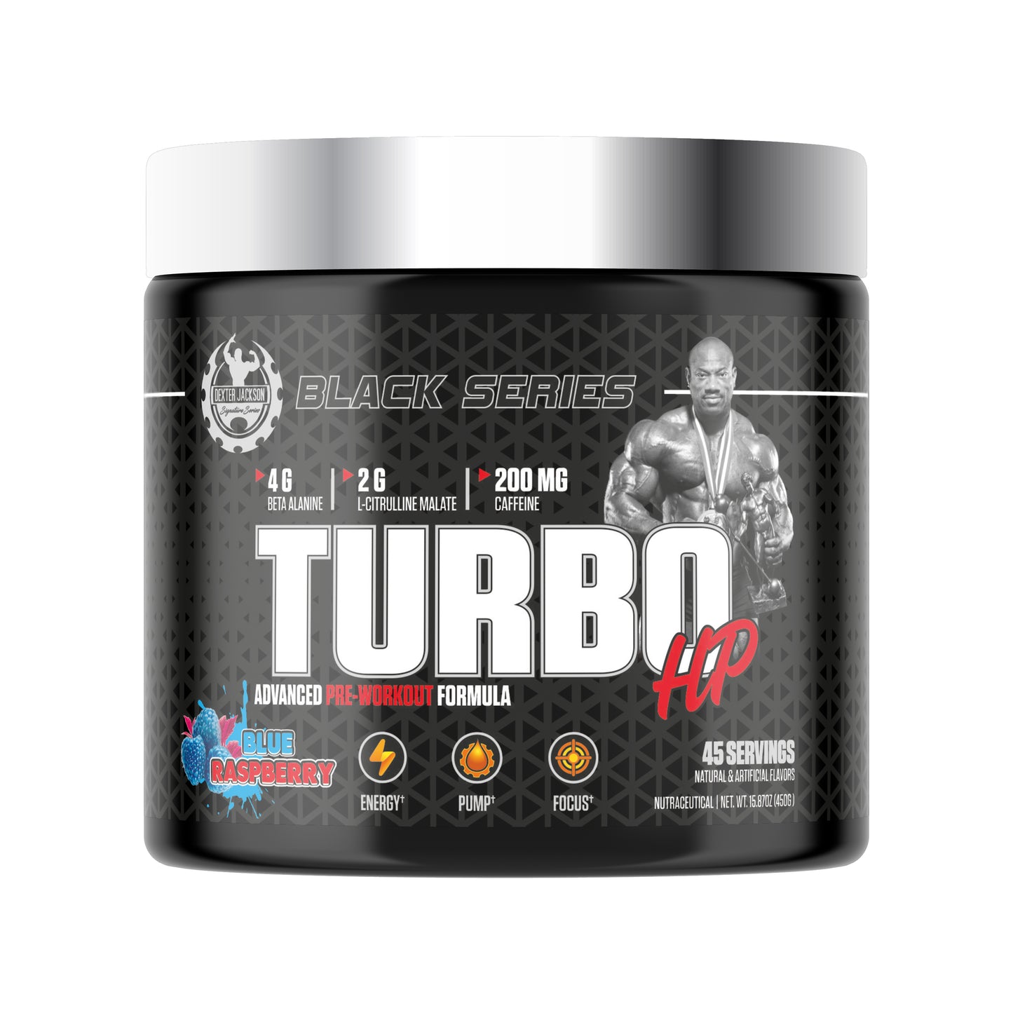 Dexter Jackson Black Series Turbo HP Advanced Pre Workout Formula 450g | 45 Servings